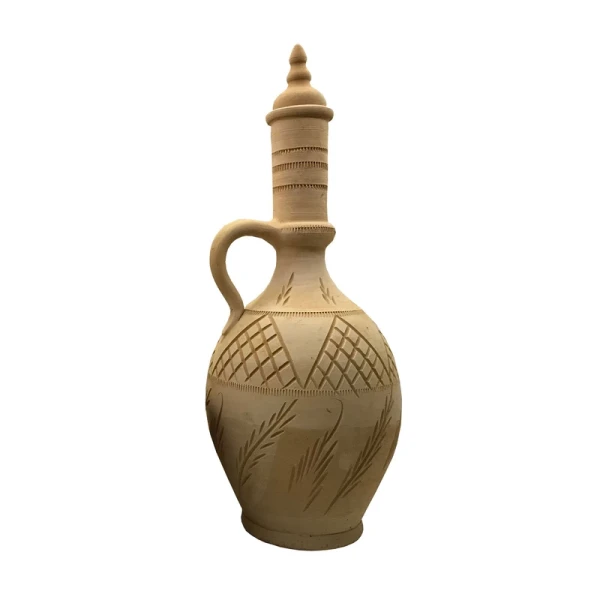 کوزه سفالی خام طرح گندم کد02